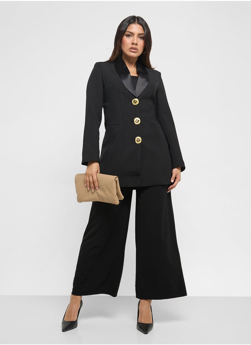 Blazer With Satin Lapel