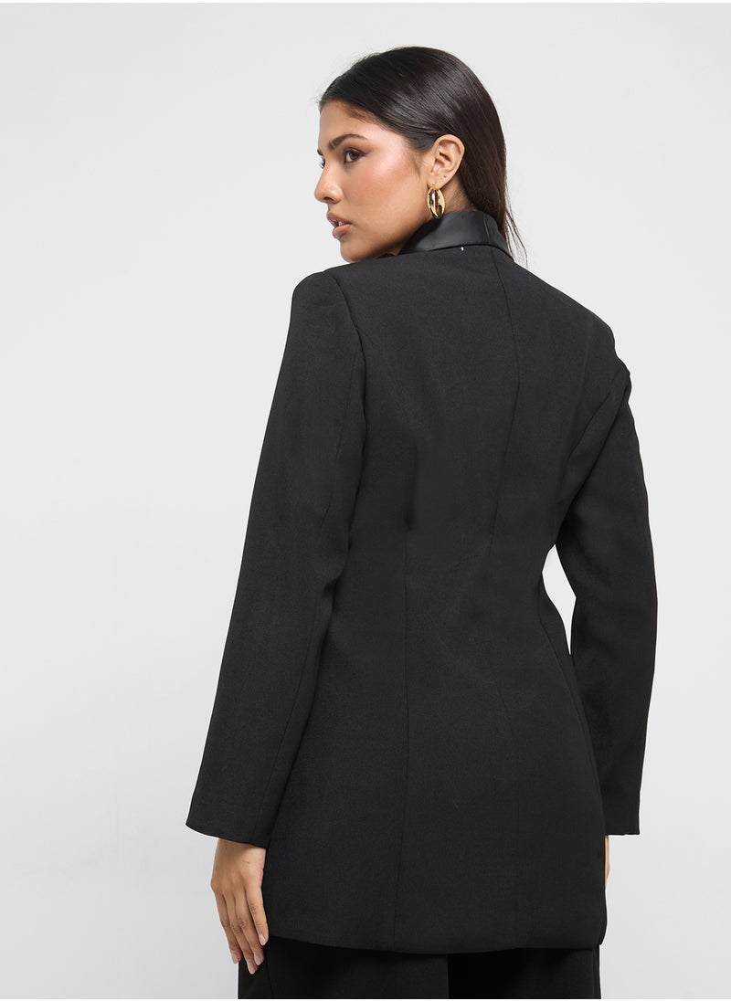 Blazer With Satin Lapel
