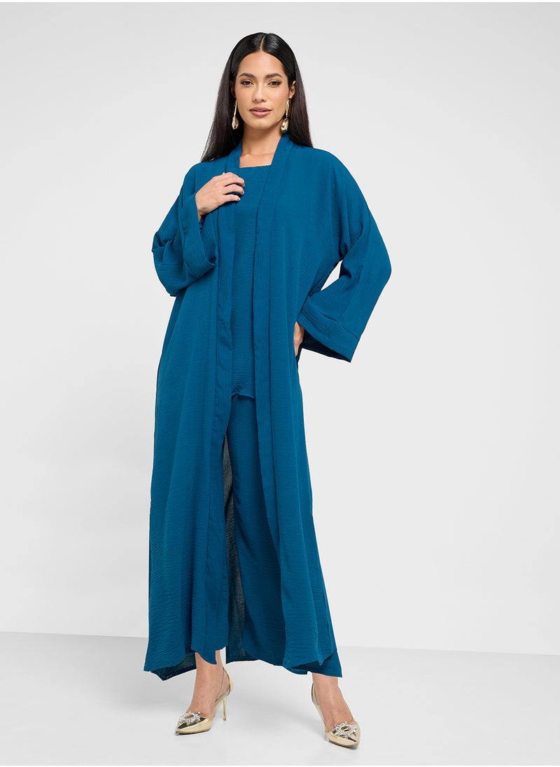 3-Piece Set – Abaya, Top and Pants