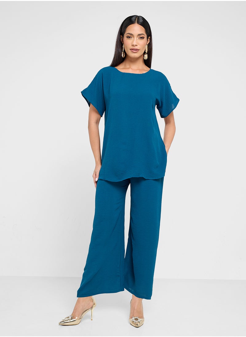 3-Piece Set – Abaya, Top and Pants