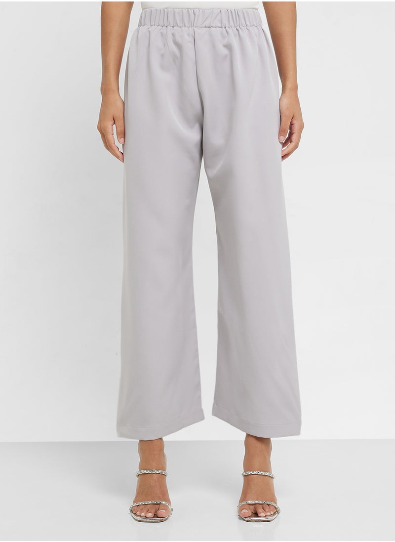 Button Down Shirt & High Waist Pants