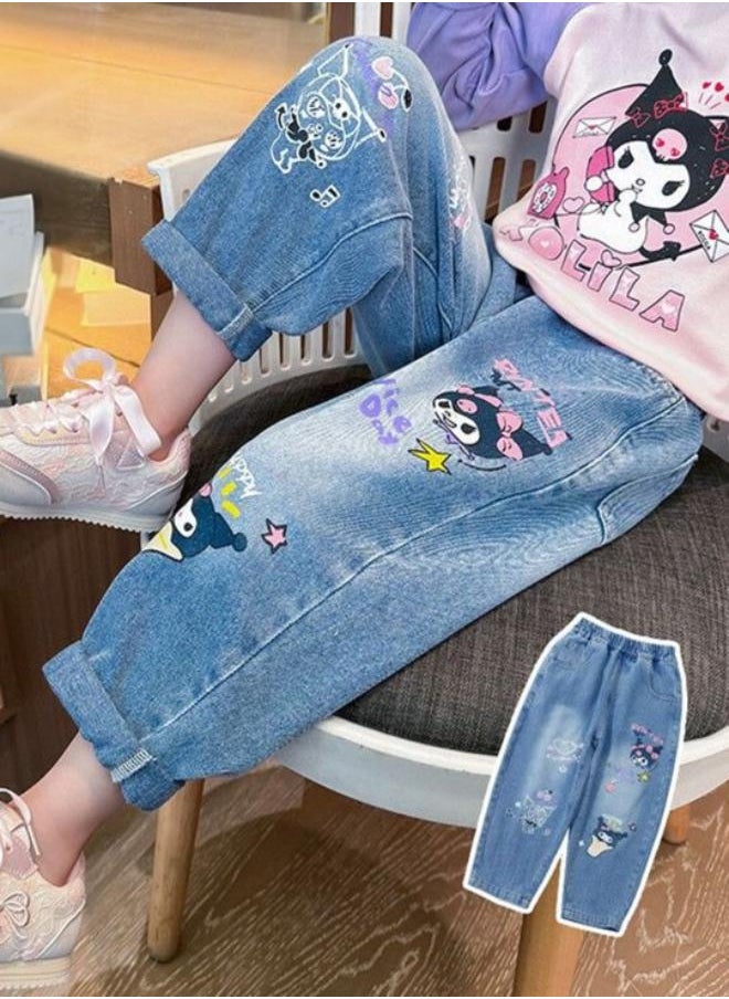 Blue Slim Mid Rise Solid jeans