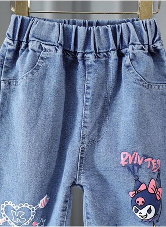 Blue Slim Mid Rise Solid jeans