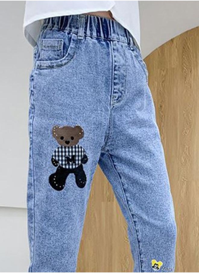 Blue Slim Mid Rise Solid jeans