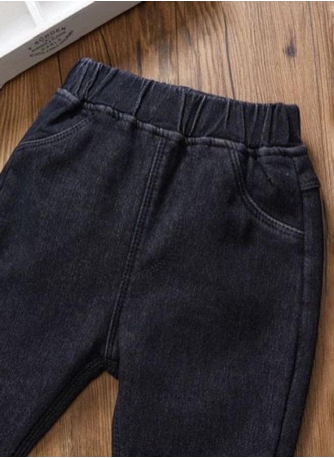 Black Straight High Rise Solid jeans