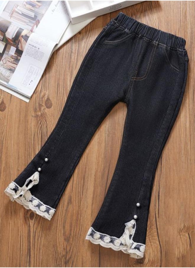 Black Straight High Rise Solid jeans