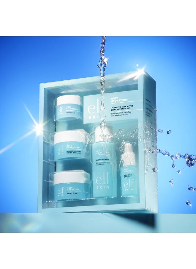 SKIN Holy Hydration! Hydrated Ever After Skincare Mini Kit, Cleanser, Makeup Remover, Moisturiser & Eye Cream For Hydrating Skin, Airplane-Friendly Sizes