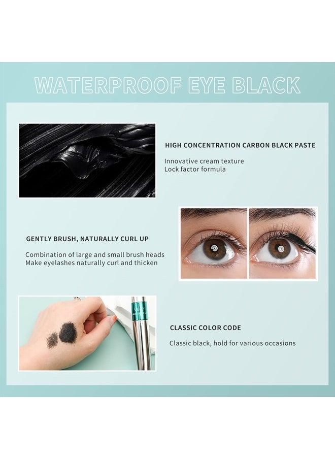 2 in 1 Mascara 5x Longer Waterproof Lash Cosmetics Natural Lengthening and Thickening Effect No Clumping Superstrong Magic 4d Silk Fiber