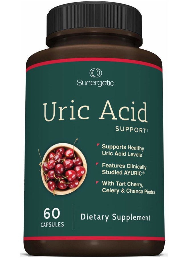 Premium Uric Acid Support Supplement – Uric Acid Cleanse & Kidney Support – Includes Tart Cherry, Chanca Piedra, Celery Extract & Turmeric - 60 Capsules