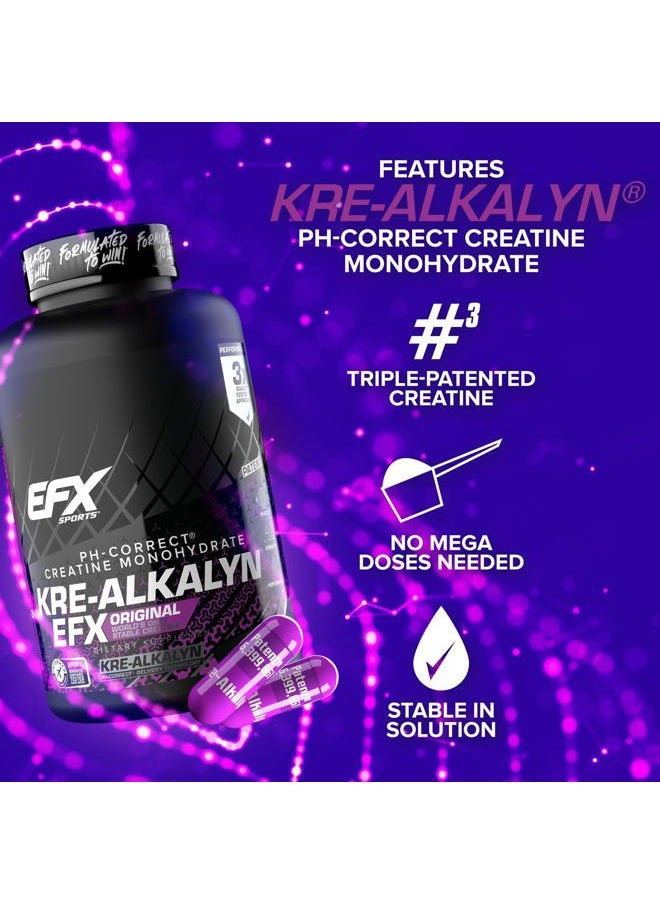 Kre-Alkalyn EFX | pH Correct Creatine Monohydrate Pill Supplement | Strength, Muscle Growth & Performance | 120 Servings, 240 Capsules