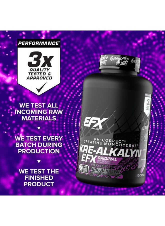 Kre-Alkalyn EFX | pH Correct Creatine Monohydrate Pill Supplement | Strength, Muscle Growth & Performance | 120 Servings, 240 Capsules