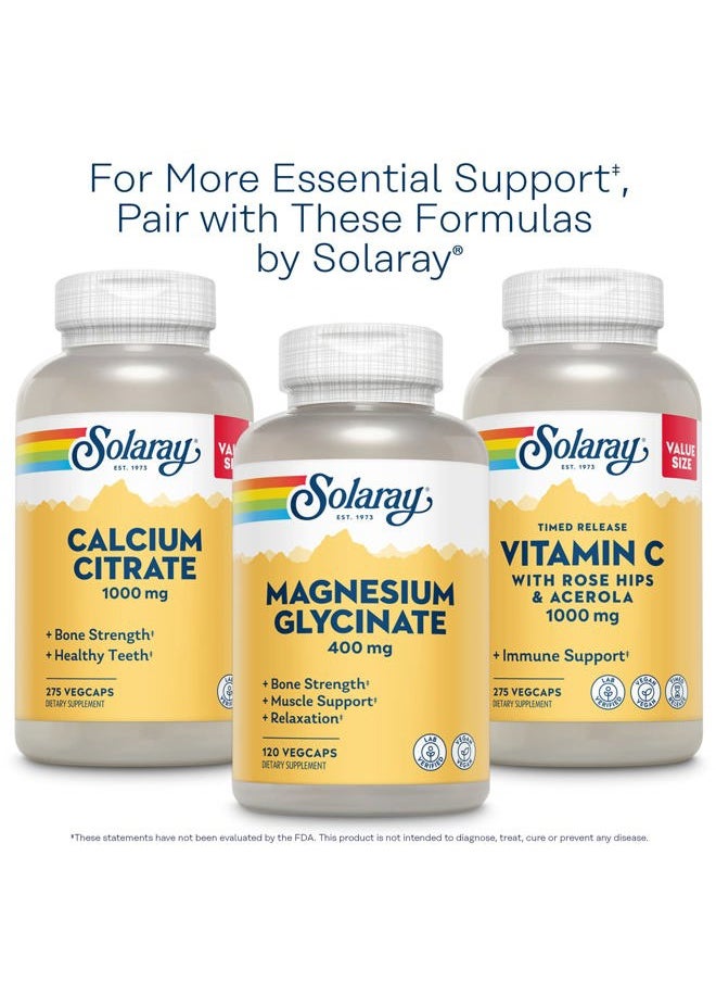 Solaray Magnesium and Potassium Asporotates with Bromelain, Magnesium Potassium Supplement for Bone Strength and Muscle Support, Vegan Magnesium Potassium Supplements, 60 Servings, 120 VegCaps