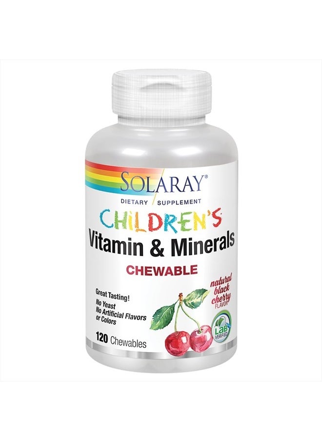 Childrens Vitamins & Minerals Complete Multivitamin for Kids Great Black Cherry Flavor (076280047974) (120 Chews, 60 Serv)