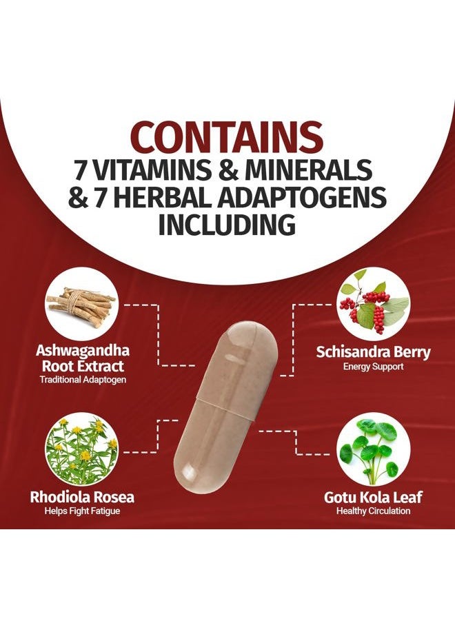 Ashwagandha Complex with Shoden® – Clinically Supported Stress Relief, Sleep, and Energy Support – Vegan, Non-GMO Supplements – 60 Capsules
