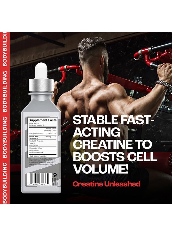 ATP+: Men's Creatine Serum. Maximize Workouts with Enhanced Energy. Boost Muscle, Strength & Recovery. Rich in Amino Acids & Vitamins. With Joint Support. Top Pre-Workout Solution. 5.1 Fl Oz