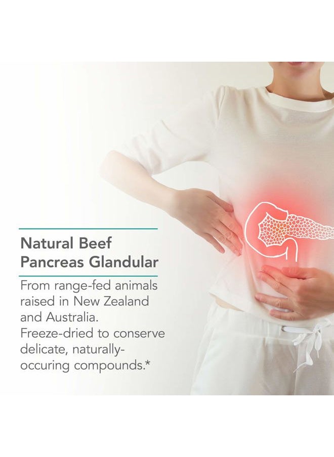 Pancreas Lamb Supplement - Pancreas Natural Glandular, Pancreatic Enzymes, Digestive Enzymes for Pancreas, Amylase, Protease, Lipase, Hypoallergenic 425mg - 60 Count