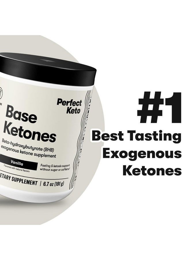 Exogenous Ketones Powder, BHB Salts Supplement for Ketosis & Fasting, Plus Electrolytes for Hydration, Caffeine Free Energy, Keto Diet, Focus & Workout Support, Vanilla, 6.7 oz