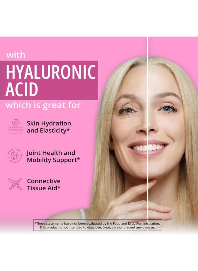 Vegan Collagen Builder w/ Hyaluronic Acid – Hair Skin and Nails Vitamins for Youthful Glow | Keratin & Elastin Booster | Bones, Cartilage, Tendons | Vitamin A, L-Lysine | Vegetarian | Non-GMO, 60 Ct