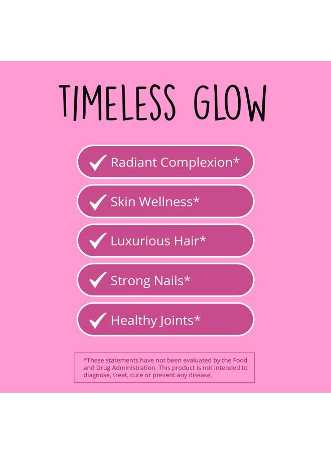 Vegan Collagen Builder w/ Hyaluronic Acid – Hair Skin and Nails Vitamins for Youthful Glow | Keratin & Elastin Booster | Bones, Cartilage, Tendons | Vitamin A, L-Lysine | Vegetarian | Non-GMO, 60 Ct