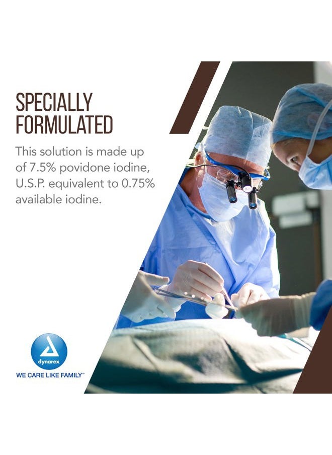 Povidone-Iodine Scrub Solution, Antiseptic Solution for Skin and Mucosa, Ideal for Surgical Site Preparation, Contains Povidone Iodine 7.5%, 16 fl. oz., 1 Bottle