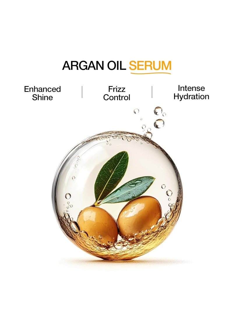 Argan Oil Anti Frizz Hair Mini Serum 10ml Styling Smoothing Strengthening Hydrating Nourishing Heat Protection Shine Frizz Dry Damage Hair Repair