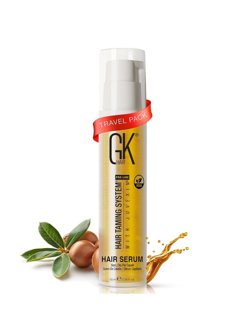 Argan Oil Anti Frizz Hair Mini Serum 10ml Styling Smoothing Strengthening Hydrating Nourishing Heat Protection Shine Frizz Dry Damage Hair Repair