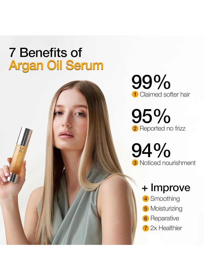 Argan Oil Anti Frizz Hair Mini Serum 10ml Styling Smoothing Strengthening Hydrating Nourishing Heat Protection Shine Frizz Dry Damage Hair Repair