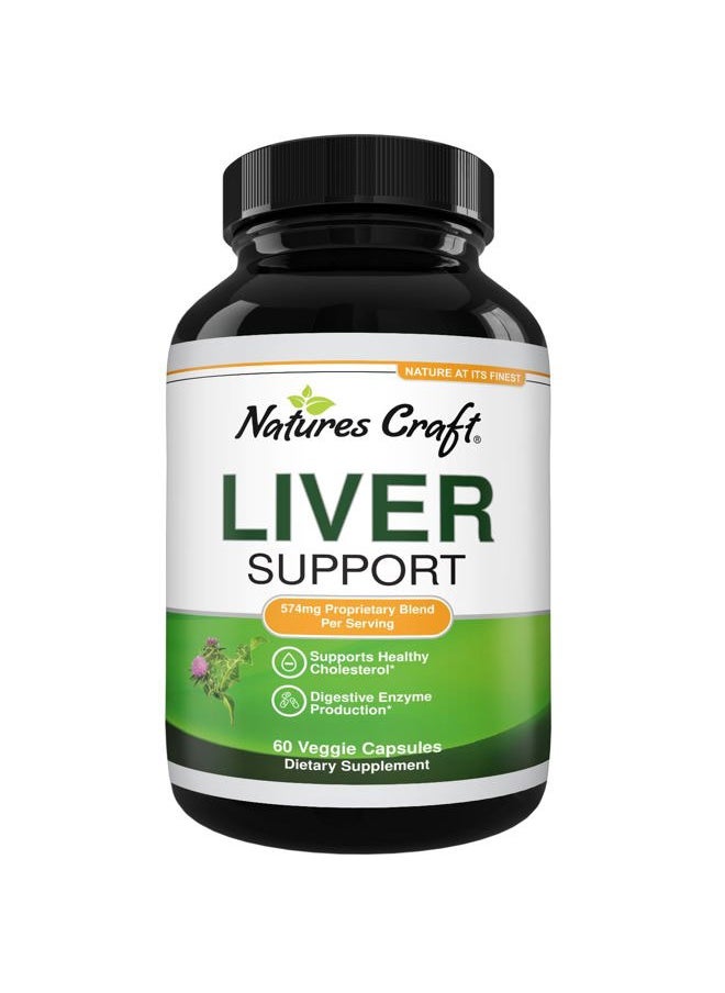 Liver Support Milk Thistle Supplement for Liver Cleanse Detox & Repair - Advanced Milk Thistle and Dandelion Root Supplement with Choline, Beetroot & Artichoke Extract - 60 Pills