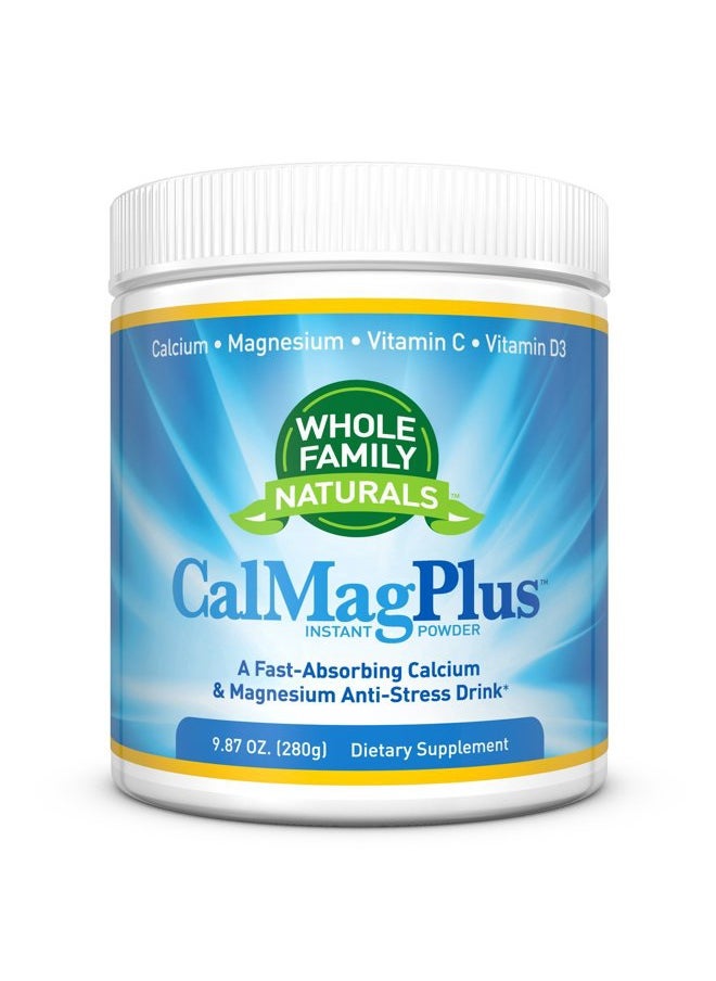 Calcium Magnesium Powder Supplement - CalMag Plus with Vitamin C & D3 - Gluten Free, Non GMO - Natural Calm Cal Mag Drink - Cal-Mag for Muscles - Calm Sleep Magnesium Drink Powder - Calcium Supplement