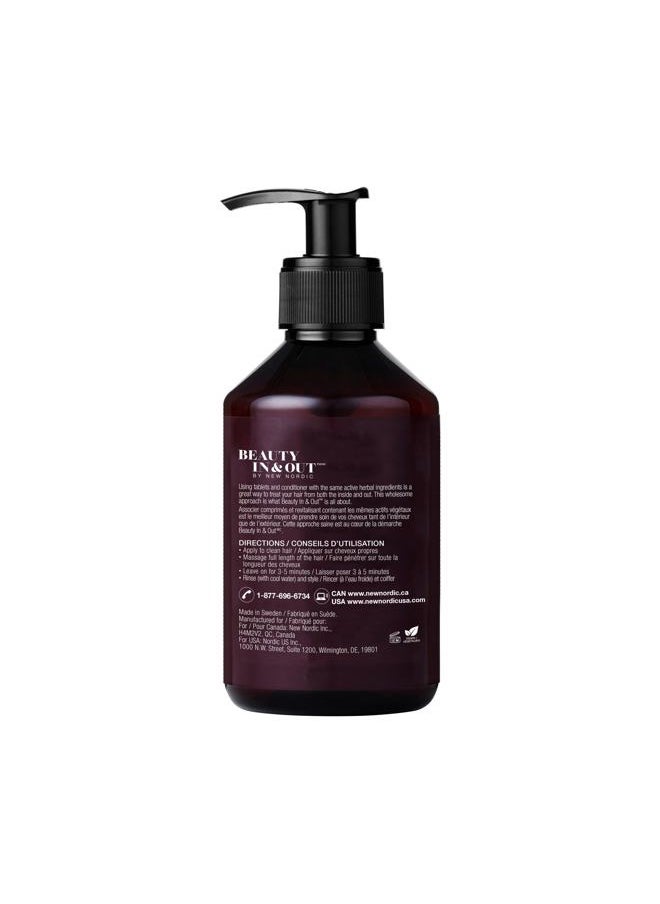 New Nordic Hair Volume Conditioner, Creamy Herbal Recipe to Weightlessly Hydrate, Volumize, Soften & Shine, Vegan, Clean Ingredients, 8.5 Fl Oz
