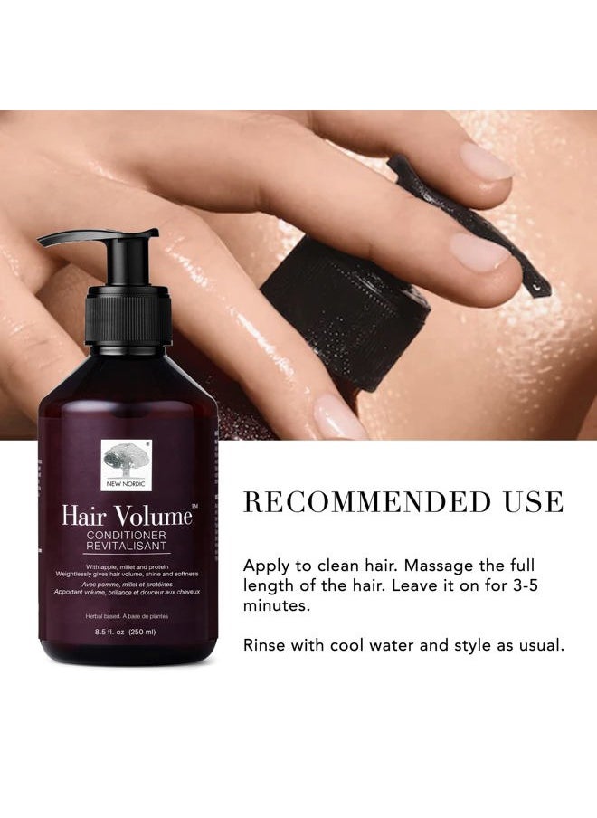 New Nordic Hair Volume Conditioner, Creamy Herbal Recipe to Weightlessly Hydrate, Volumize, Soften & Shine, Vegan, Clean Ingredients, 8.5 Fl Oz