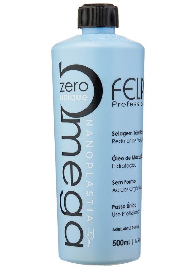 Omega Sensitive - Thermal Sealing Unique Nanoplasty - Brazilian Keratin Blowout - Straightening & Smoothing Hair Treatment - Formaldehyde Free 500ml/16.90.oz