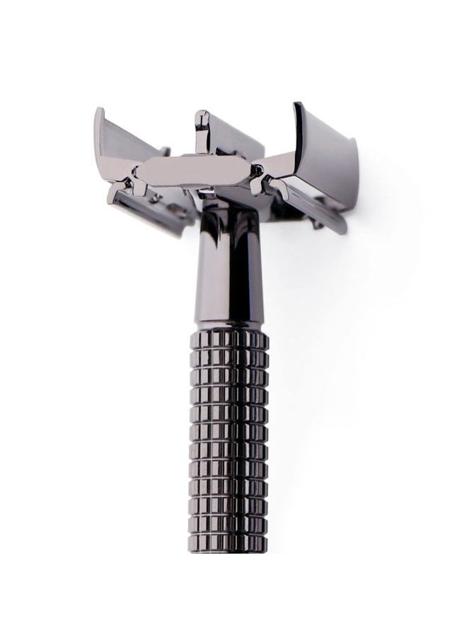 Safety Razor Double Edge Nostalgic Long Handle Butterfly Open Razor