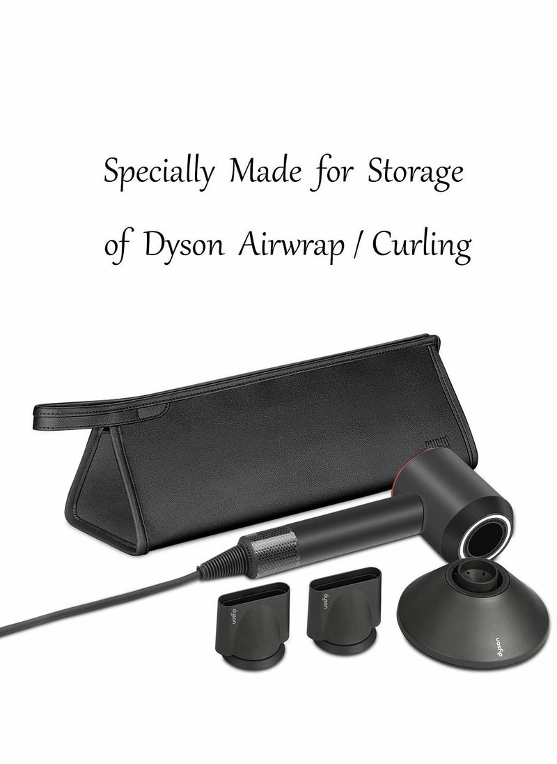 Travel Organizer for Airwrap Curling Iron Styler Compatible Portable Travel Organizer for Airwrap Hair Dryer Styler and Accessories (Black)