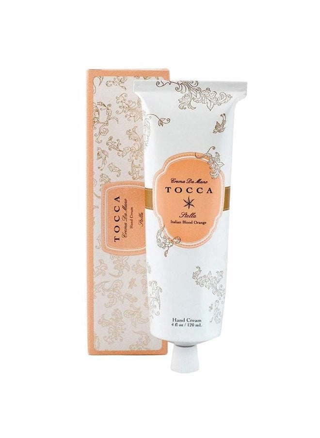 Crema de Mano Luxe, Stella Hand Cream, 4 oz - Blood Orange, Freesia, Spicy Lily - Moisturizing, Quick Absorbing