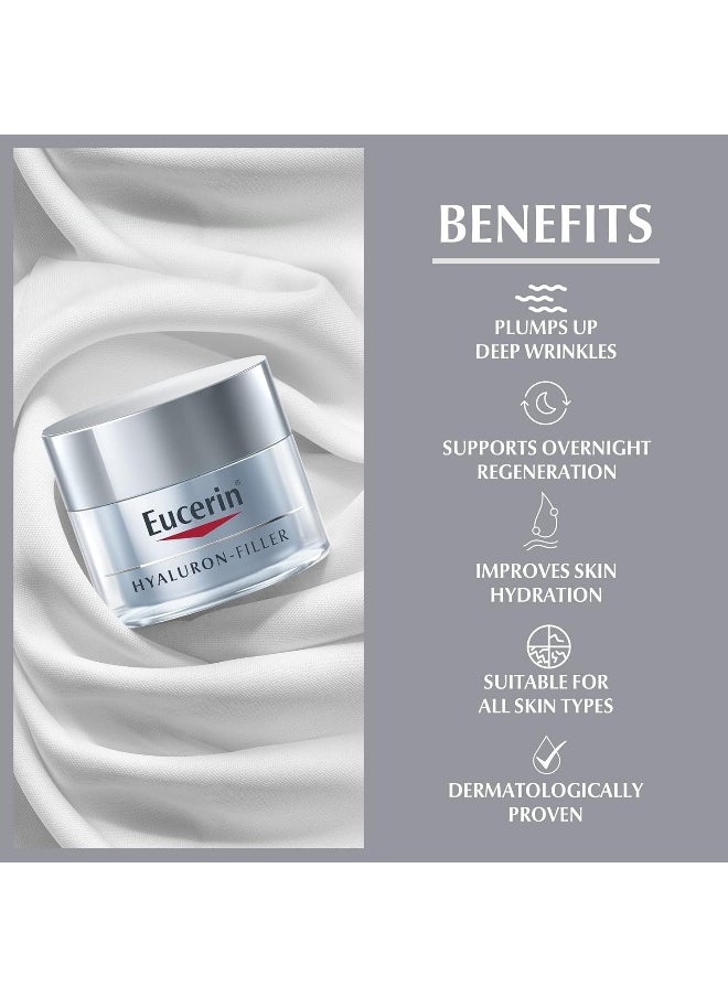 Hyaluron Filler Anti-Aging Face Night Cream With Hyaluronic Acid, 50Ml