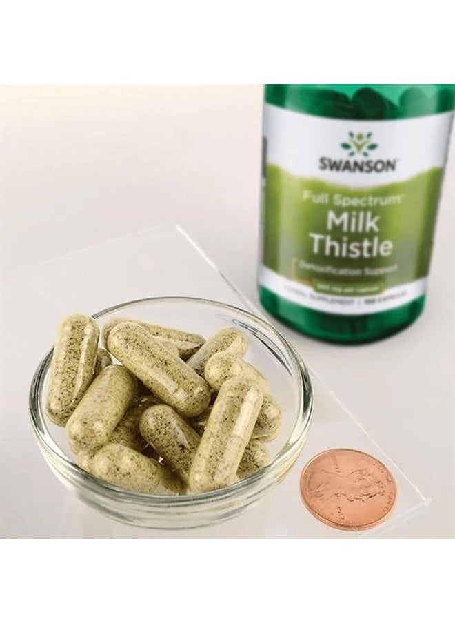 Milk Thistle-Herbal Liver Support Supplement-Natural Formula Helping to Maintain Overall Health & Wellbeing-(100 Capsules, 500mg Each)