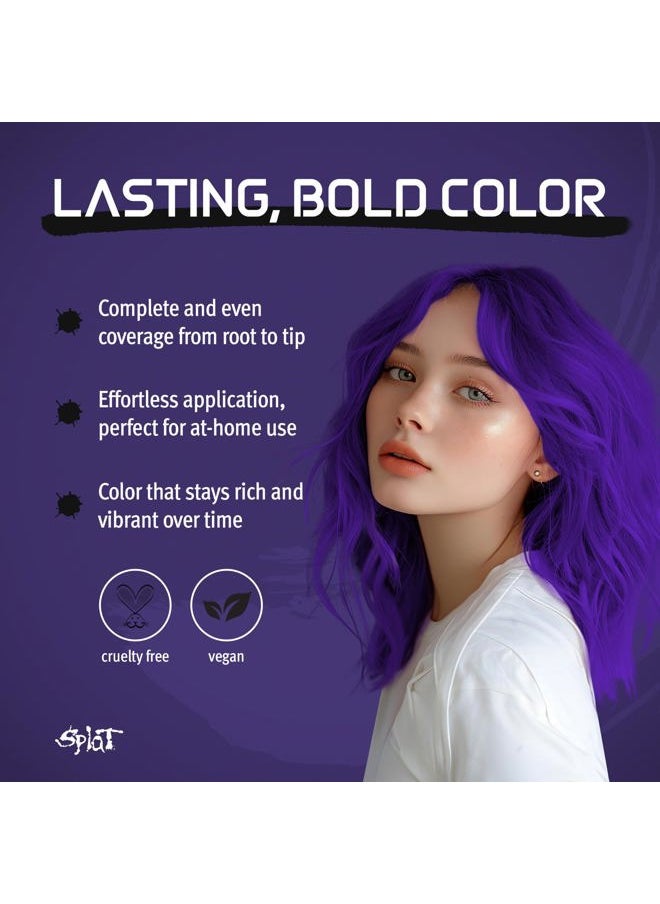 Purple Desire Semi Permanent Hair Dye Kit with Bleach, 1 Application, Includes Purple Hair Dye, Oxide & Bleach Powder, Vegan & Cruelty Free Hair Color