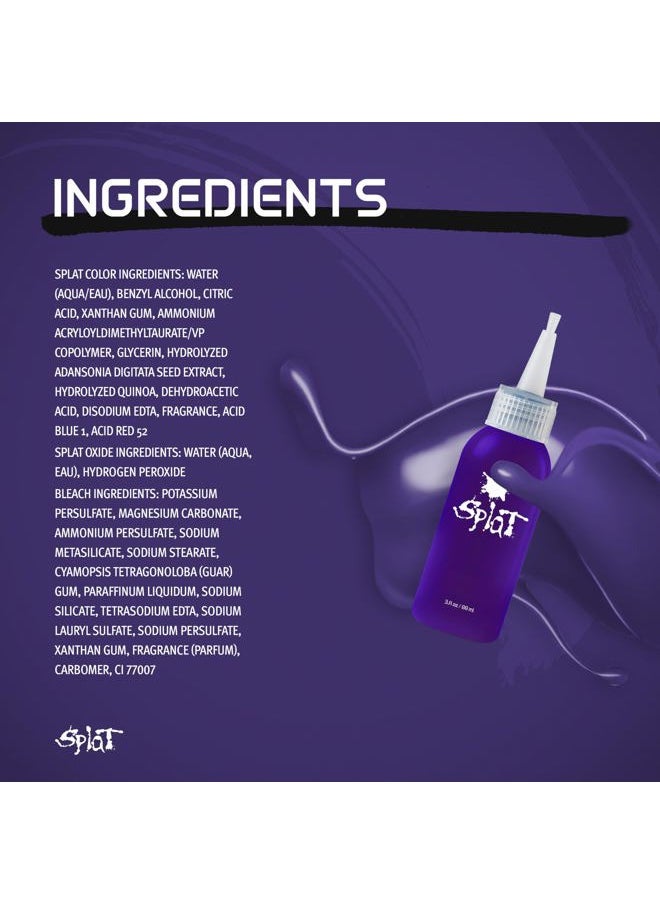 Purple Desire Semi Permanent Hair Dye Kit with Bleach, 1 Application, Includes Purple Hair Dye, Oxide & Bleach Powder, Vegan & Cruelty Free Hair Color
