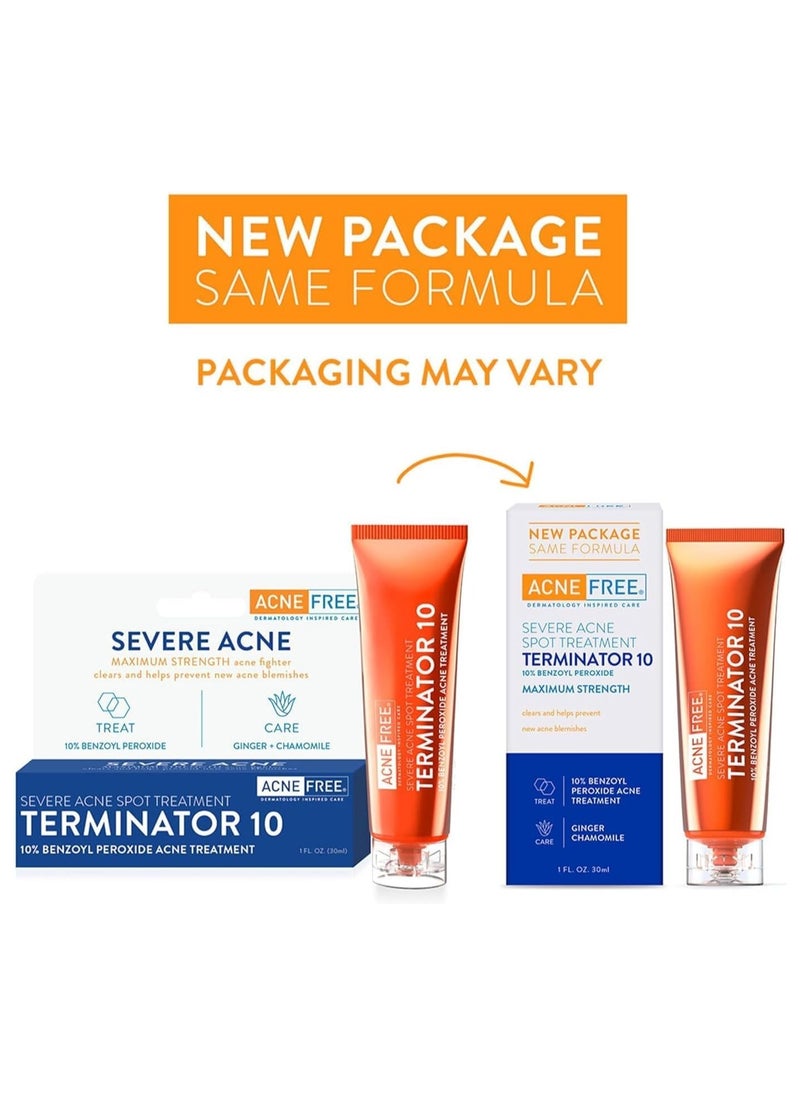 Severe Acne Spot Treatment, Terminator 10  (30 ml) Packaging May Vary