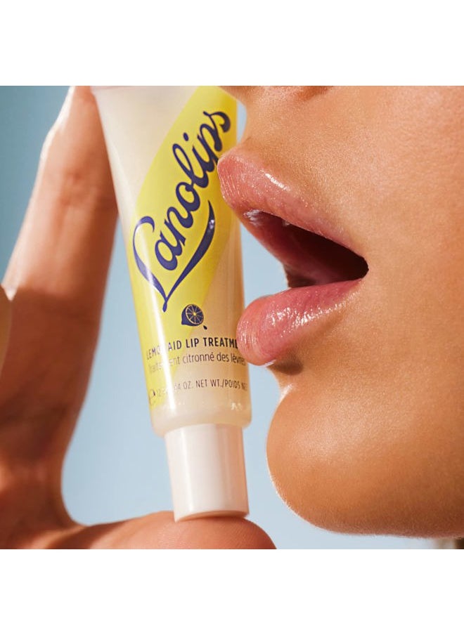 Lemonaid Lip Treatment - Clear Lip Gloss and Exfoliant with Lanolin, Lemon Oil, Vitamin E Oil and Shimmer - Tinted Lip Balm for Dry, Cracked, Peeling Lips (12.5g / 0.42oz)
