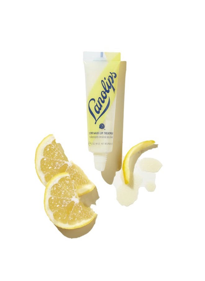 Lemonaid Lip Treatment - Clear Lip Gloss and Exfoliant with Lanolin, Lemon Oil, Vitamin E Oil and Shimmer - Tinted Lip Balm for Dry, Cracked, Peeling Lips (12.5g / 0.42oz)