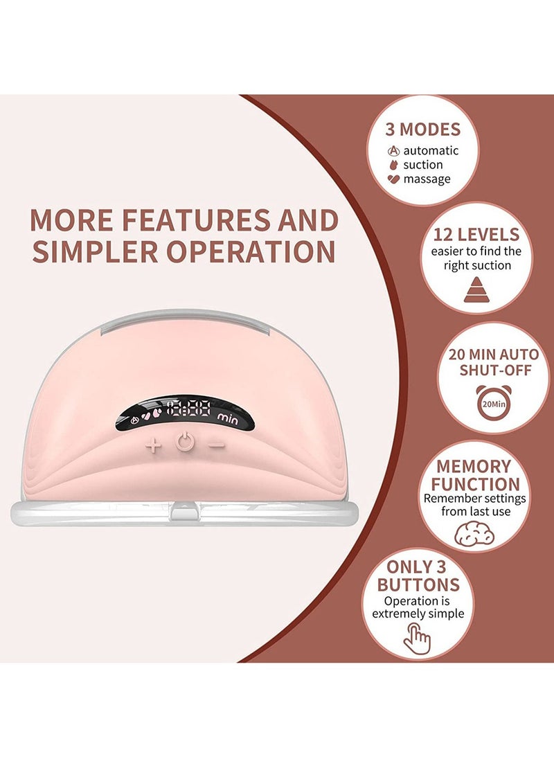 Portable Hands-Free Wearable Electric Breast Pump, Painless Breastfeeding With 3 Mode And 12 Levels And Leak-Proof