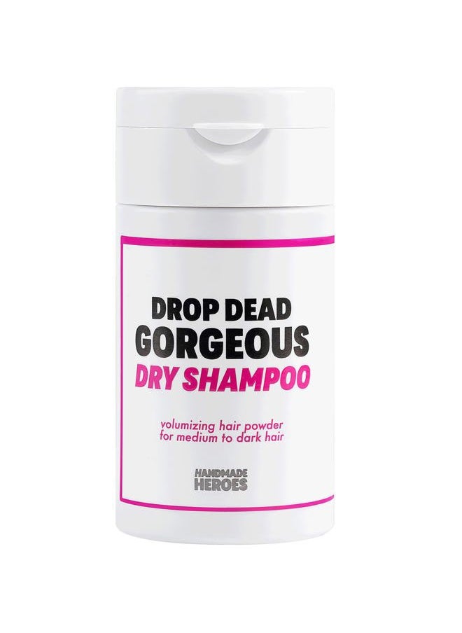Non Aerosol Dry Shampoo Powder 1.8oz 100% Natural & Vegan Volumizing Powder For Dark Hair & Brunette Hair