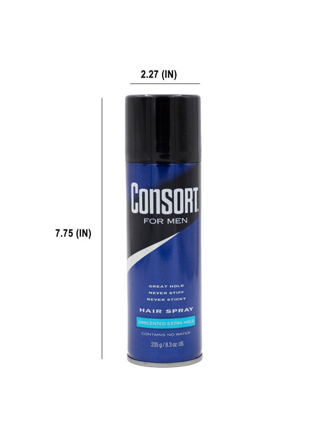 Extra Hold Hair Spray, Unscented, 8.3 Oz