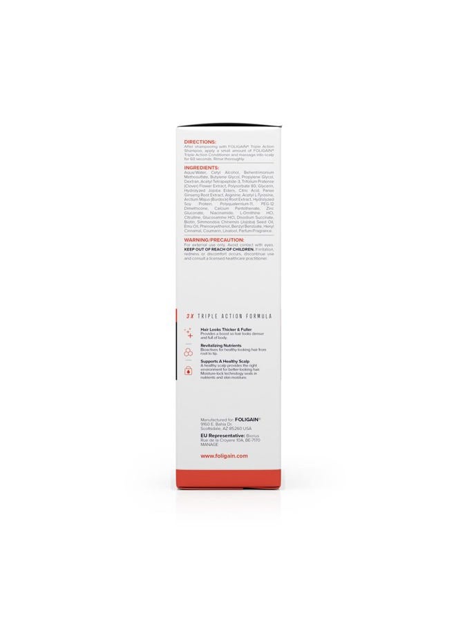 Triple Action Conditioner For Thinning Hair, Volumizing Conditioner for Men, 8 Fl. Oz.