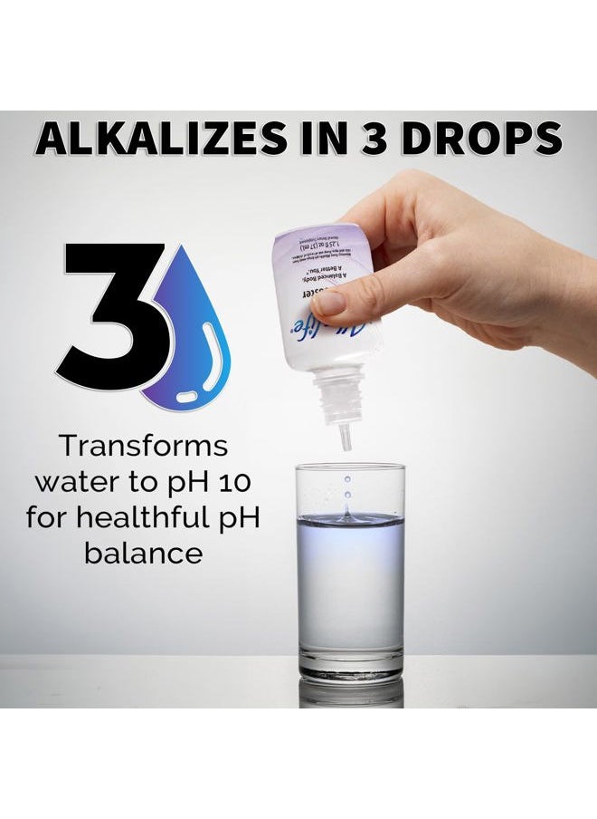 pH Booster Drops | The First Patented Alkaline Water Booster to Neutralize Acid & Balance pH for Immune Support, Peak Performance, Detox, Overall Wellness – 1.25oz