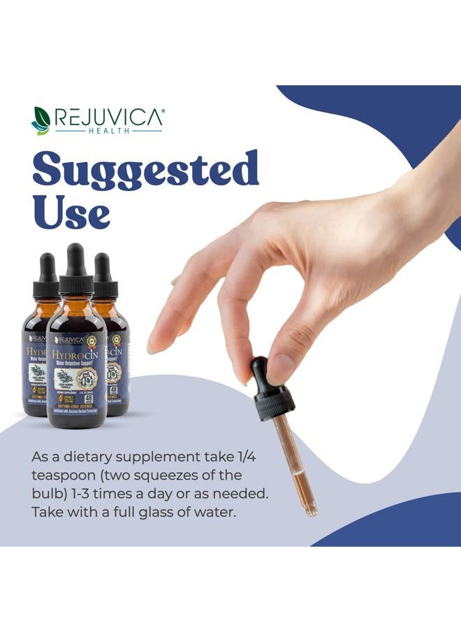 Hydrocin - Advanced Diuretic Water Retention Support Supplement - Liquid Delivery for Better Absorption - Dandelion, Uva Ursi, Juniper Berry, Celery Seed, Green Tea & More!