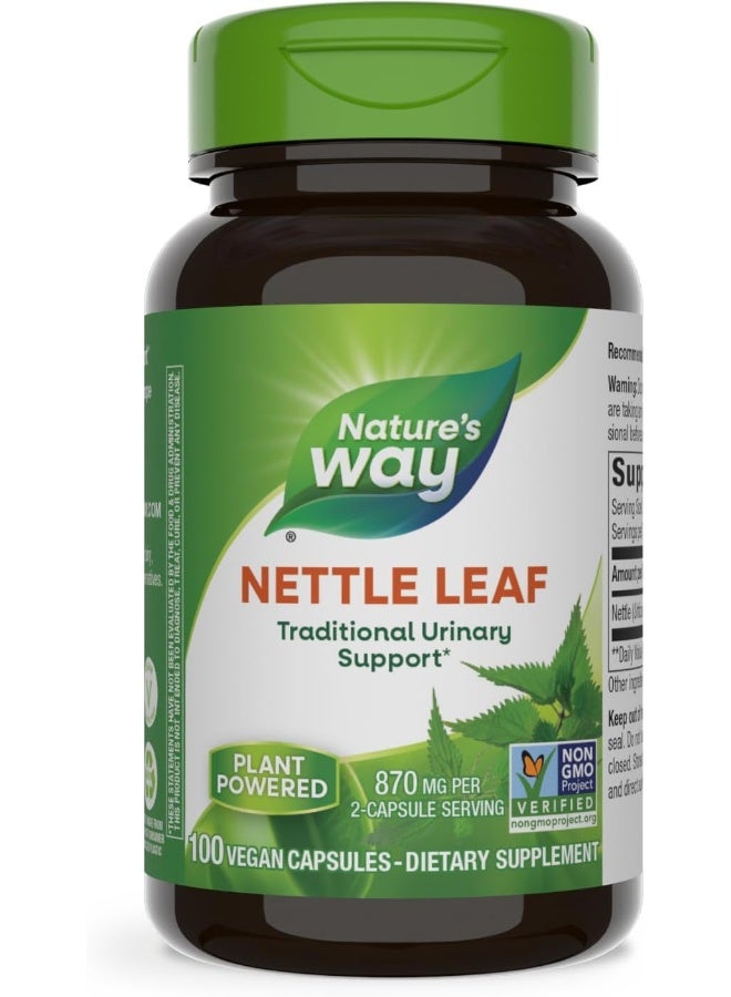Nettle Leaf, 870 mg - 100 Vegan Capsules Packaging May Vary