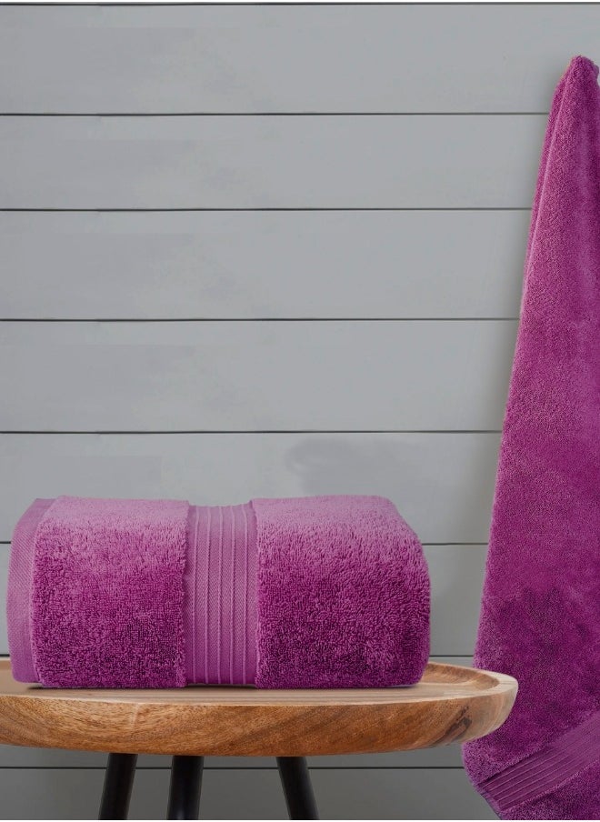 2-Piece Bath Sheets, 100% Combed Cotton 550 GSM Superior Quality Towels, Quick Dry Highly Absorbent 90x180 cm